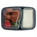 CF-AT054 10 Set 2-Compartment Disposable Lunch Box Rectangle Shape Microwave Safe Food Container Lunch Tray