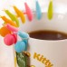 5pcs Cute Snail Mini Tea Bag Holder Hanging Cup Clip