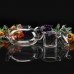 600ml Heat Resistant Glass Flower Tea Pot Set  6 Teacups Tea Warmer