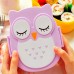 900ml Plastic Bento Lunch Box Square Cartoon Owl Microwave Oven Food Container