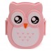 900ml Plastic Bento Lunch Box Square Cartoon Owl Microwave Oven Food Container