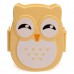 900ml Plastic Bento Lunch Box Square Cartoon Owl Microwave Oven Food Container