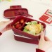 12:00 It's Lunch Time 2 Tier Bento Lunch Box 1400ml Japan Style Plastic Food Container