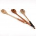 Long Handle Wooden Mixing Spoon Tie Wire Round Handle Ladle Stirring Spoon