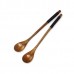 Long Handle Wooden Mixing Spoon Tie Wire Round Handle Ladle Stirring Spoon