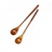 Long Handle Wooden Mixing Spoon Tie Wire Round Handle Ladle Stirring Spoon