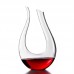 1200ml Luxurious Crystal Glass U-shaped Horn Wine Decanter Wine Pourer Red Wine Carafe Aerator