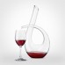 KC-RD82 1200ml Lead Free Crystal Glass Number 6 Shape Horn Wine Decanter Carafe Aerator Pourer