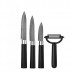 KC-CF007 Black Ceramic Knife Sets Kitchen Cutlery Rust Proof Chef Knife Slicer Peeler Cutter