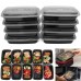 10Pcs 24oz Meal Prep Food Containers With Lids Reusable Microwavable Plastic BPA Free Lunch Box