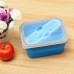 KC-FY02 Collapsible Silicone Lunch Box BPA Free Foldable Bento Food Container With Tableware