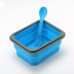 KC-FY02 Collapsible Silicone Lunch Box BPA Free Foldable Bento Food Container With Tableware