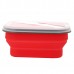 KC-FY02 Collapsible Silicone Lunch Box BPA Free Foldable Bento Food Container With Tableware