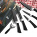 Kcasa KC-3Cr13I 6 Pieces 3Cr13 Stainless Steel Kitchen Knife Set Chef Carving Cleaver Utility Knife