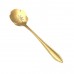 KC-FS04 Gold Flower Shape Stainless Steel Coffee Sugar Spoon Tea Spoon Ice Cream Tableware