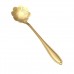 KC-FS04 Gold Flower Shape Stainless Steel Coffee Sugar Spoon Tea Spoon Ice Cream Tableware