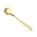 KC-FS04 Gold Flower Shape Stainless Steel Coffee Sugar Spoon Tea Spoon Ice Cream Tableware