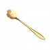 KC-FS04 Gold Flower Shape Stainless Steel Coffee Sugar Spoon Tea Spoon Ice Cream Tableware