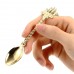 5Pcs/Set Gold Vintage Royal Style Carved Coffee Cooking Spoon Snack Dessert Scoop Flatware