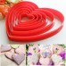 6pcs/set Heart Shaped plastic Cake mold cookie cutter biscuit stamp Sugarcraft cake decorations