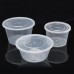 50 Pcs Transparent Plastic Food Soup Jelly Storage Containers Lids 600/750/1000ml