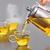 750/950ml Clear Heat Resistant Glass Tea Pot Stainless Steel Infuser Filter