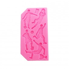 Food Grade Silicone Cake Mold DIY Chocalate Cookies Ice Tray Baking Tool Football Player Shape