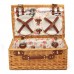 Retro Deluxe Wicker Picnic Basket Set Plates Glasses Tableware Pepper Pot Lunch Box Pinic Basket