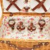 Retro Deluxe Wicker Picnic Basket Set Plates Glasses Tableware Pepper Pot Lunch Box Pinic Basket