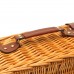 Retro Deluxe Wicker Picnic Basket Set Plates Glasses Tableware Pepper Pot Lunch Box Pinic Basket