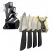 High Quality Black Blade Black Handle Ceramic Knife Set