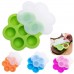 7 Holes Silicone Egg Bites Baking Mold Silicone DIY Kids Food Boxes Reusable Storage Container Freezer Tray With Lid Baking Tool