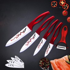 XYj Kitchen Knife Ceramic Knife Set Cooking Set 3 4 5 6 inch Peeler Beauty Blade Paring Fruit Vege Chef Knife Kitchen Tools