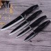 XYJ Exquisite 6 Pieces Set Kitchen Knife Holder Multifunctional Peeler Hollow Handle Ceramic Knives