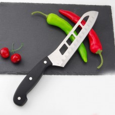 KF-17 Hollow Out Design High Quality Stainless Steel Fruit Meat Easy Cutting Sharp Kitchen Slicing Cleaver Knife