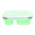 2 Cells Silicone Collapsible Lunch Box Microwave Oven Bowl Folding Food Storage Lunch Container