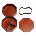 Oktagon Doppellagig Japanisch Holz Isolierung Lunchbox Holz Bento Box Lunch Box