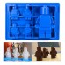 Mini Figure Robot Ice Cube Tray Mold Baking Mold Chocolate Cake Jelly Jello Silicone Mold Fondant Moulds