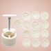 1 Mould And 13 Style Flower Stamps 150g Round Moon Cake Baking Mold Hand Pressure Decor