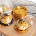 50pcs Egg-Yolk Puff Mooncake Box Round Moon Cake Trays Packaging Box Holder Baking Mold