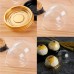 50pcs Egg-Yolk Puff Mooncake Box Round Moon Cake Trays Packaging Box Holder Baking Mold