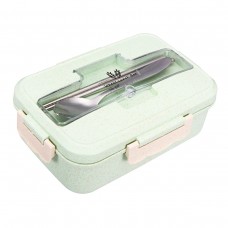 Lunch Box Spoon Chopsticks Case Compartment Food Container Storage Microwave