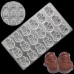 3D Clear Hard Chocolate Mold Christmas Winter Snowman Plastic Candy Mould